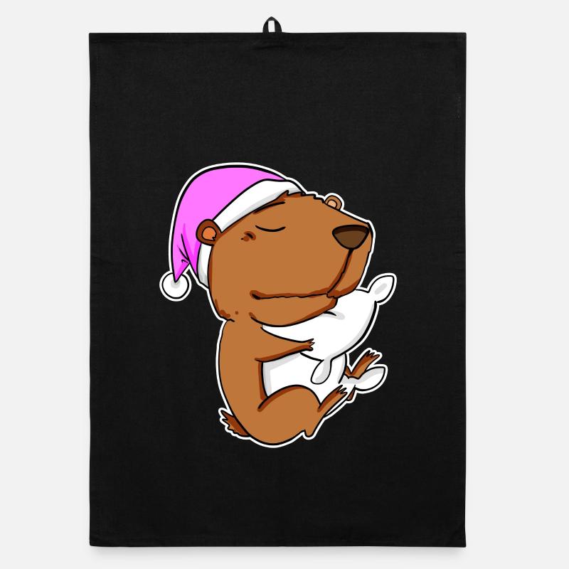 Capybara Capybara Oreiller Fatigué Relax Torchon bio