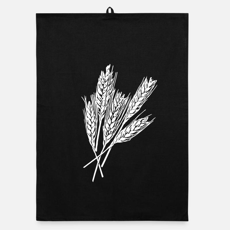 5 wheat ears Organic dish towel