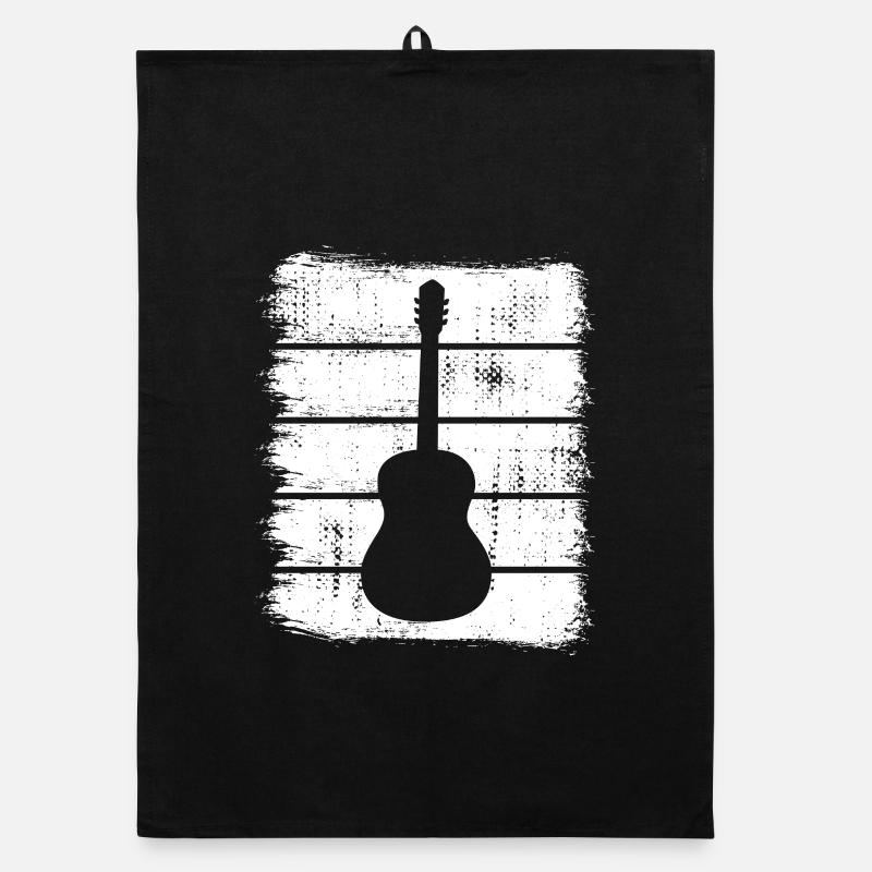 Dessin de guitare Torchon bio