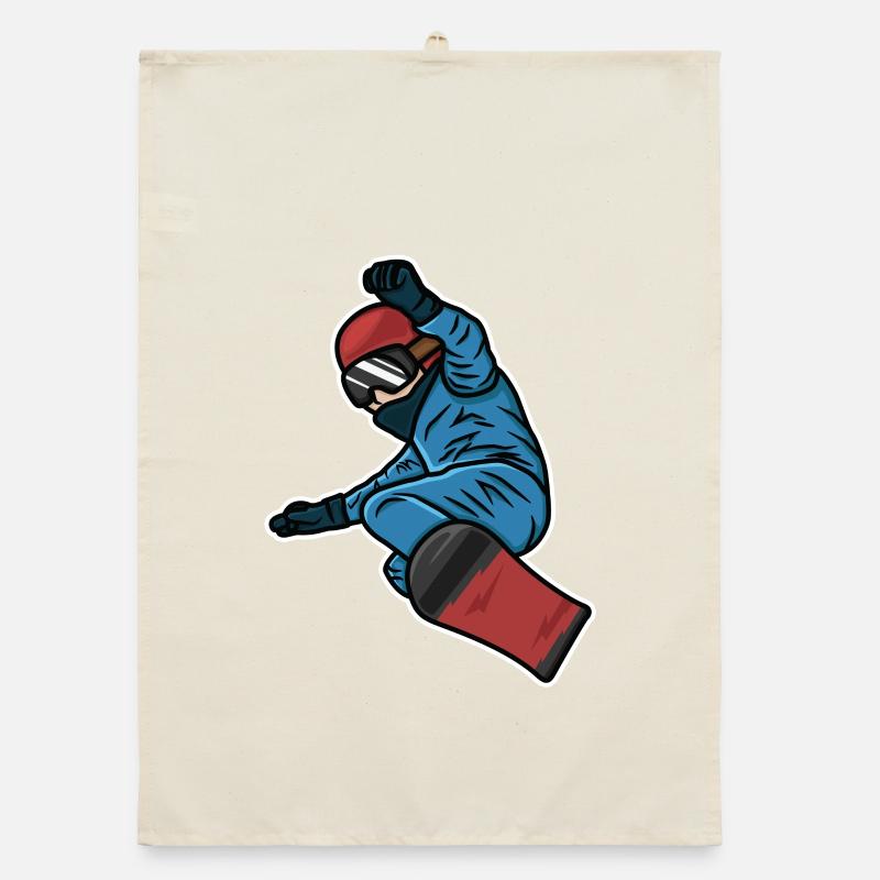 Petit snowboarder Torchon bio