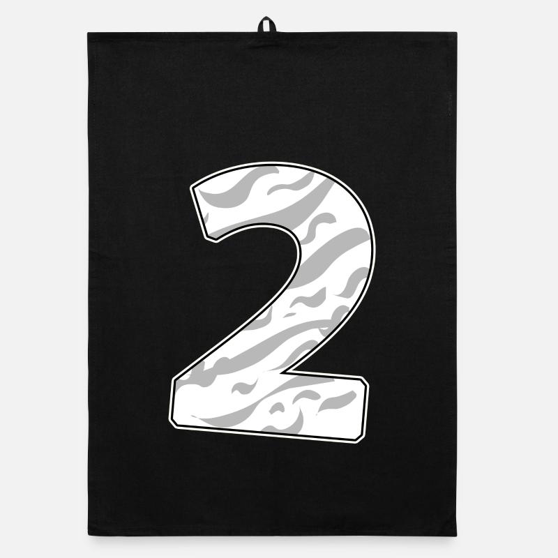 Number 2 Number Digit Organic dish towel