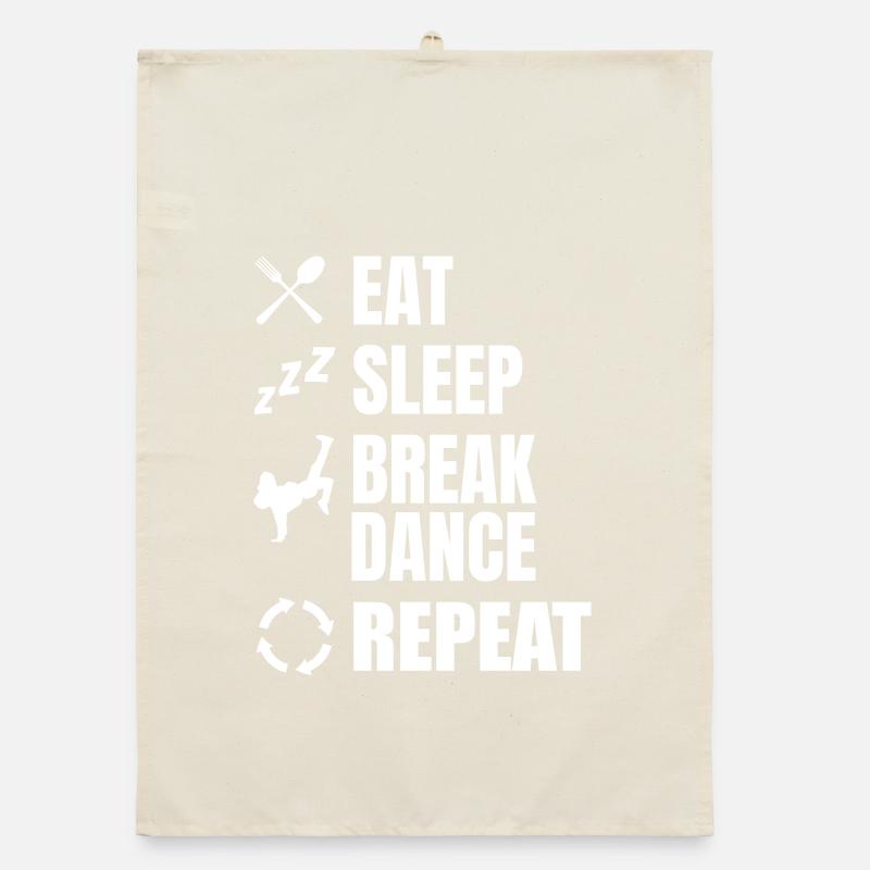 Eating, Sleeping, Breakdancing, Repeating Organic dish towel