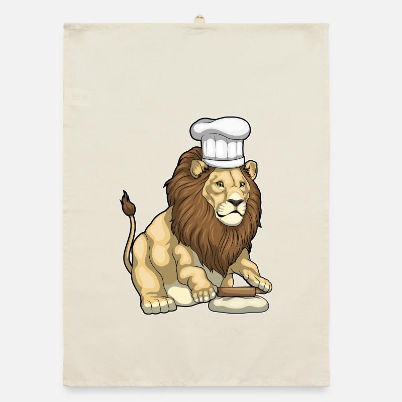 Lion Baker Rolling Pin Baking Organic dish towel