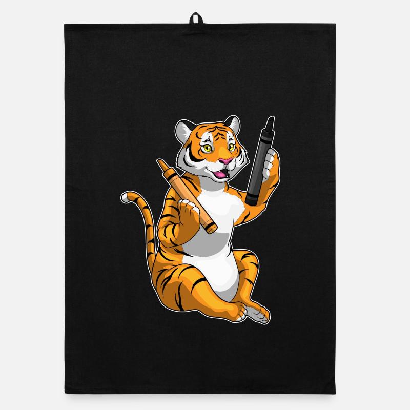 École de crayon Tiger Pupil Torchon bio