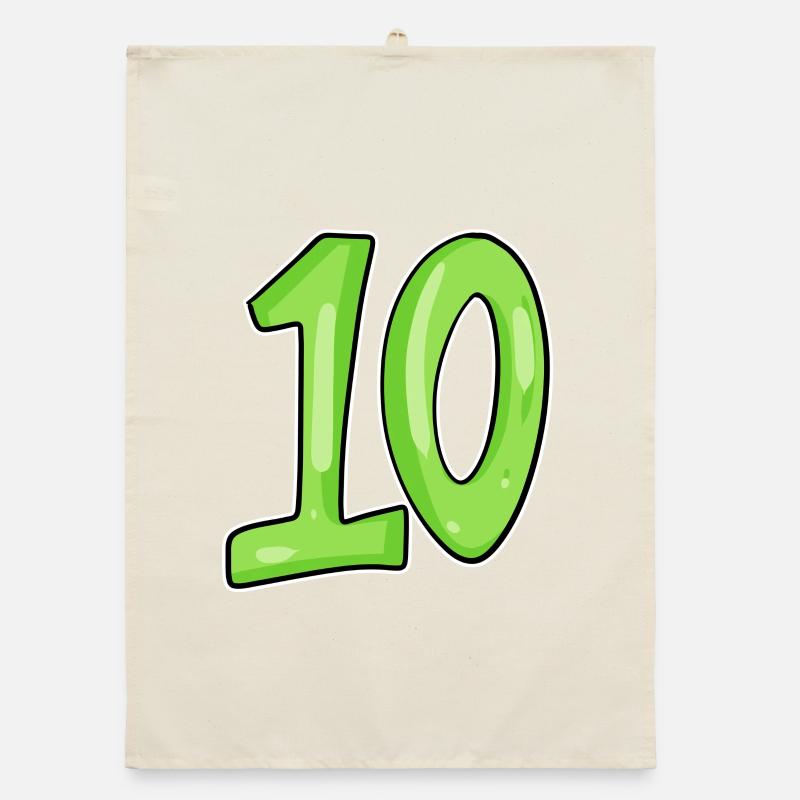 Dix numéros 10 Nombre Torchon bio