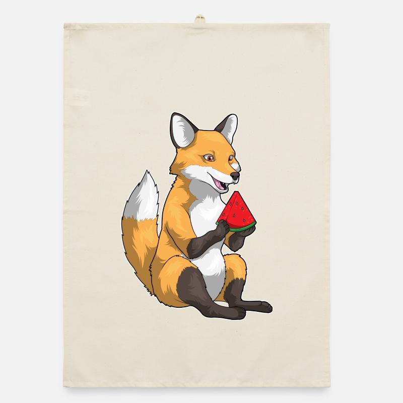 Fox Watermelon Organic dish towel