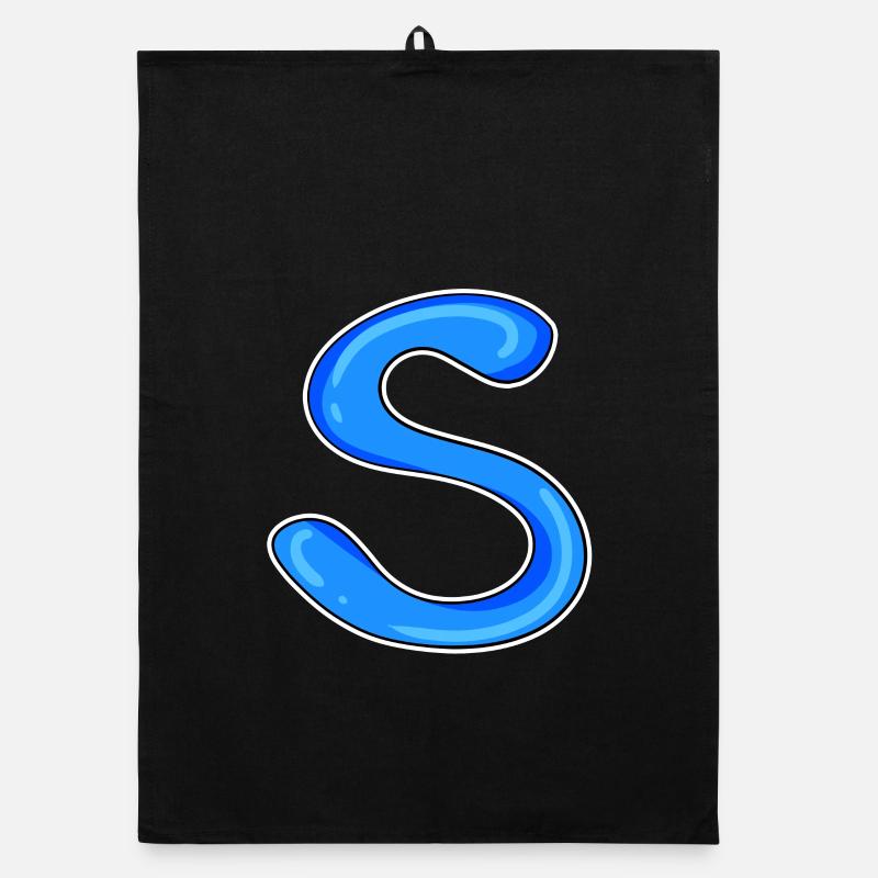 Letter S Initial Letter Organic dish towel