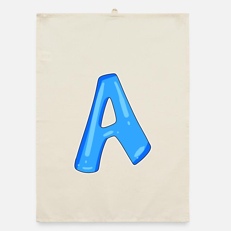Buchstabe A Anfangsbuchstabe Organic Geschirrtuch