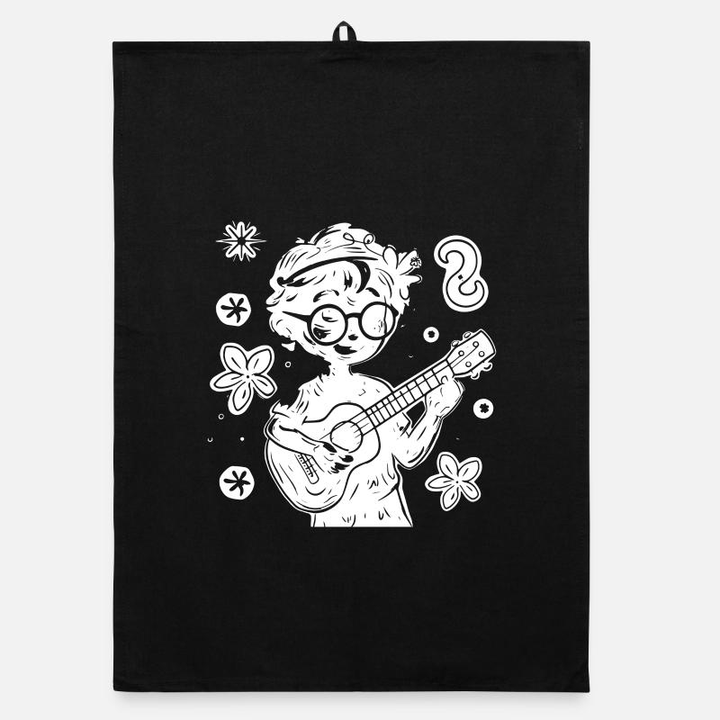 Ukulélé Dessin Enfant Torchon bio