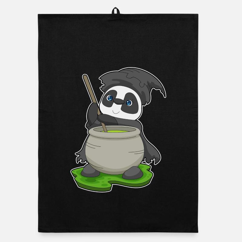 Potion de sorcière d’Halloween panda Torchon bio