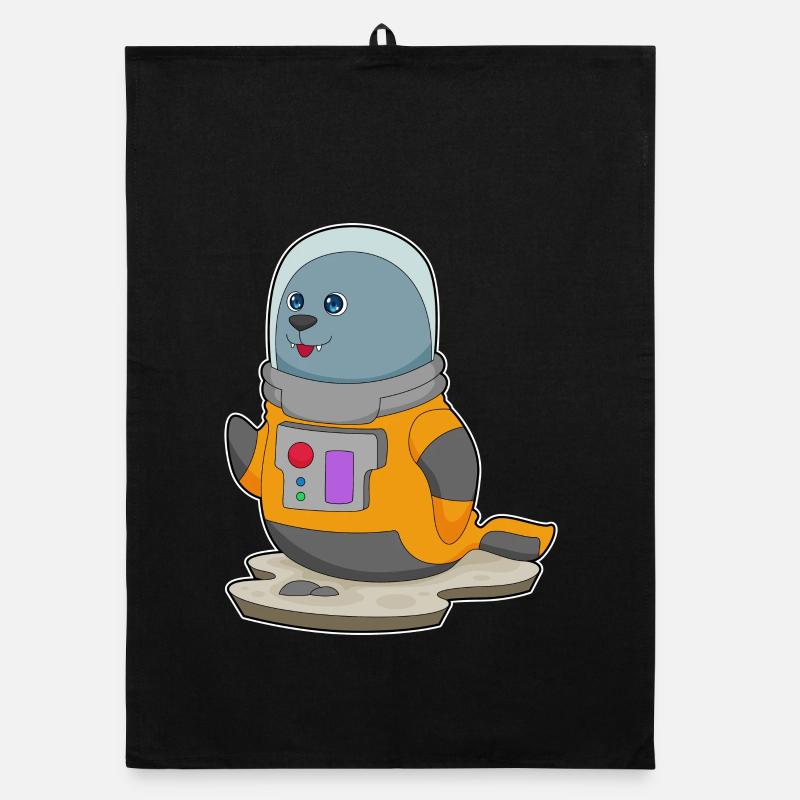 Seal Astronaut Space Torchon bio