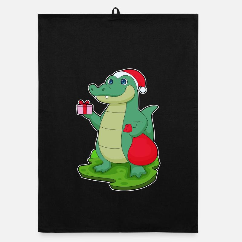 Crocodile Christmas Package Organic dish towel
