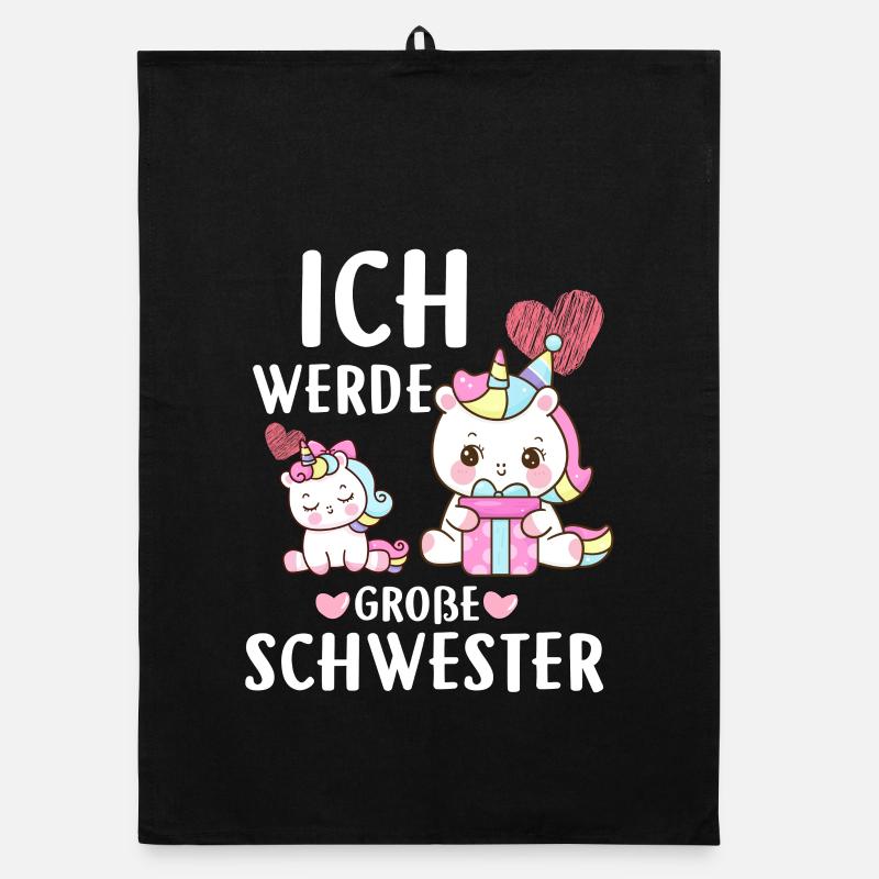 Ich Werde Eine Große Schwester Organic Geschirrtuch