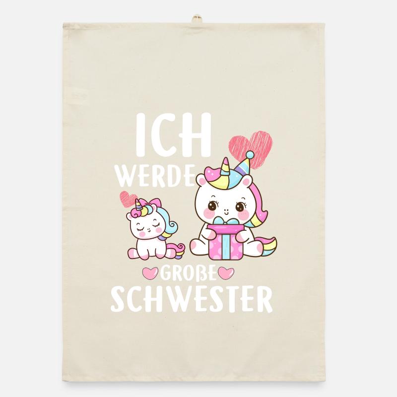 Ich Werde Eine Große Schwester Organic Geschirrtuch