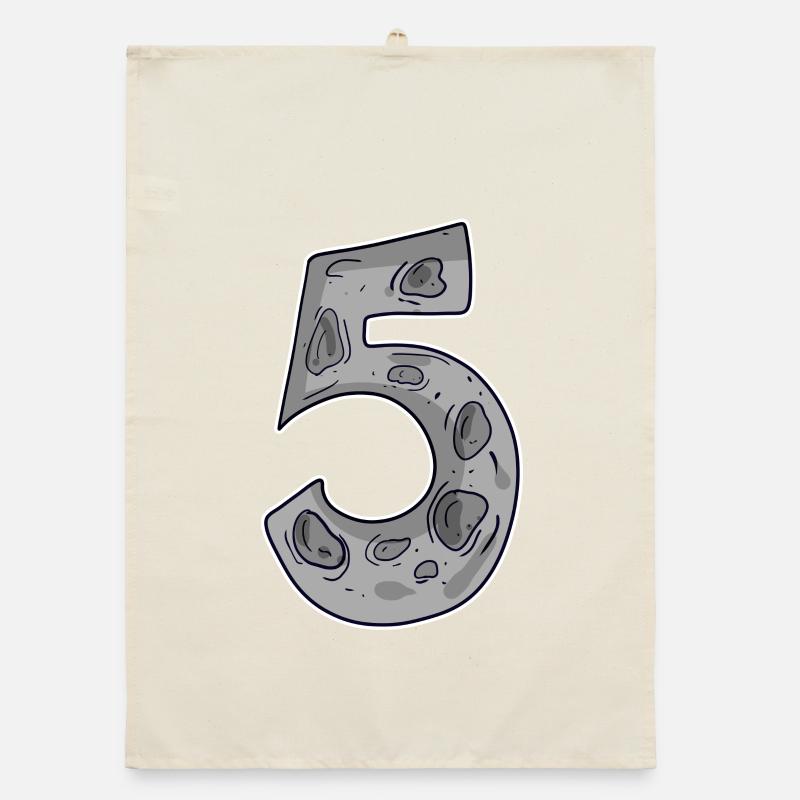 Nummer 5 Weltall Organic Geschirrtuch