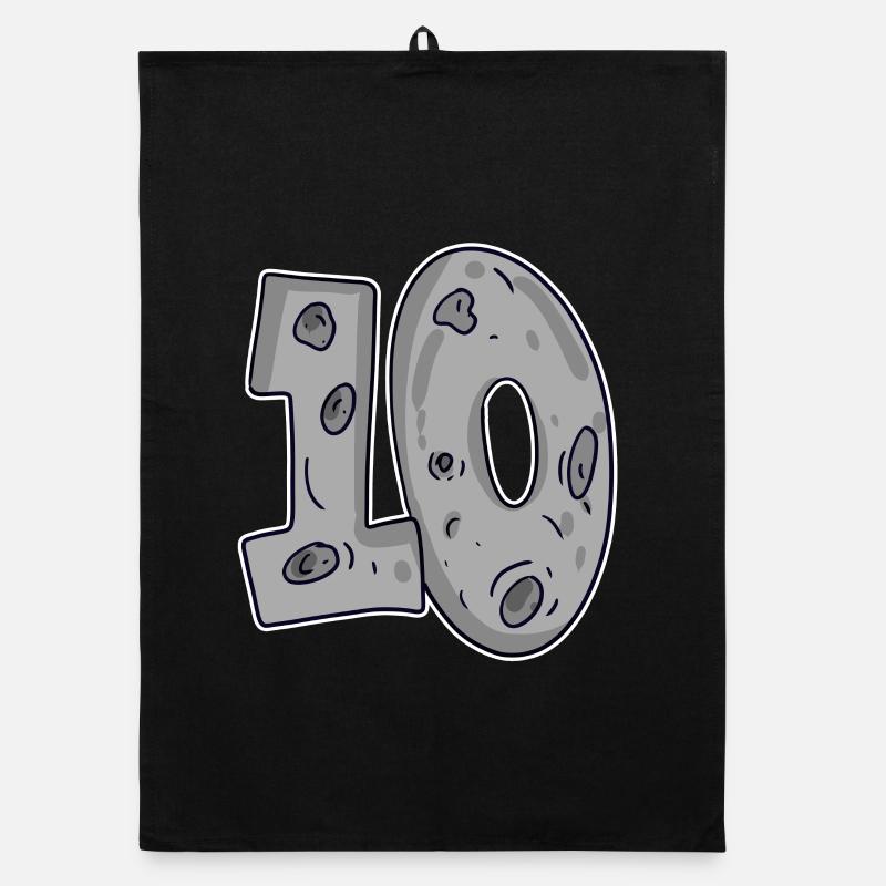Lune Dix 10 Numéro Numéro Torchon bio