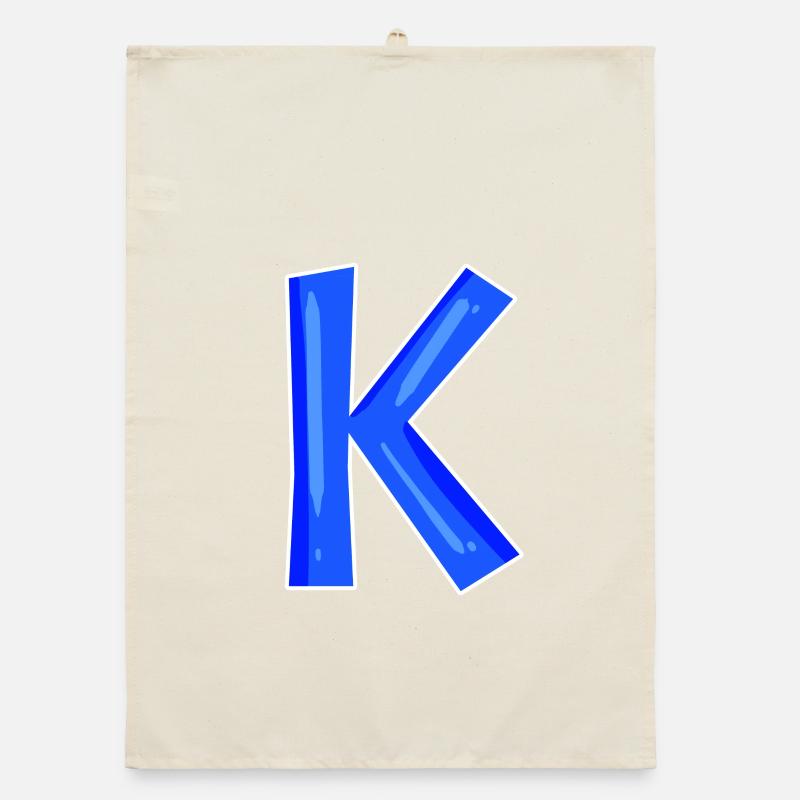 Buchstabe K - Anfangsbuchstabe K Organic Geschirrtuch