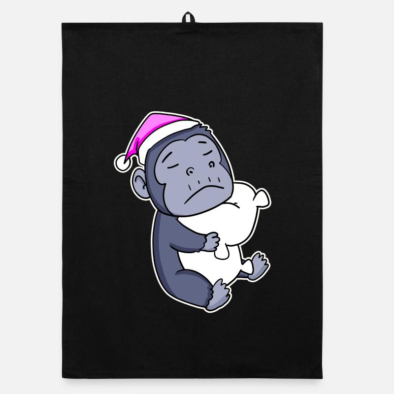 Gorilla Tired Sleeping Sleeping Girl Organic dish towel