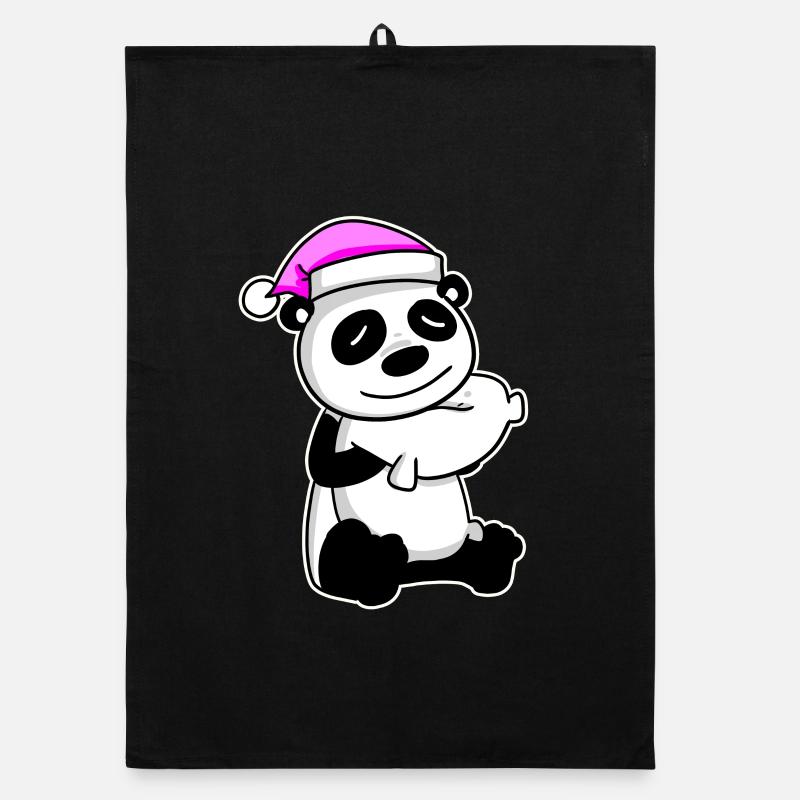 Panda Müde Ausschlafen Schlafen Mädchen Organic Geschirrtuch