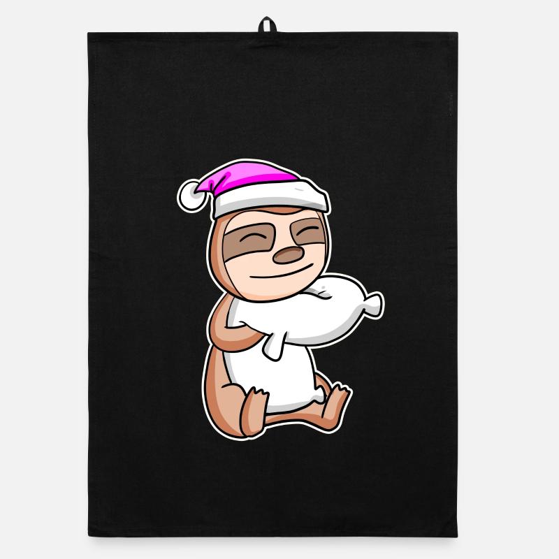 Sloth Tired Sleeping Sleeping Girl Organic dish towel