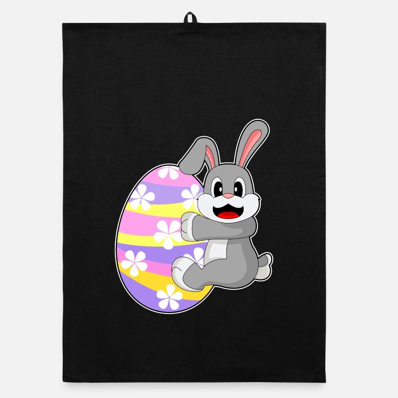 Œuf de Pâques lapin de Pâques Torchon bio