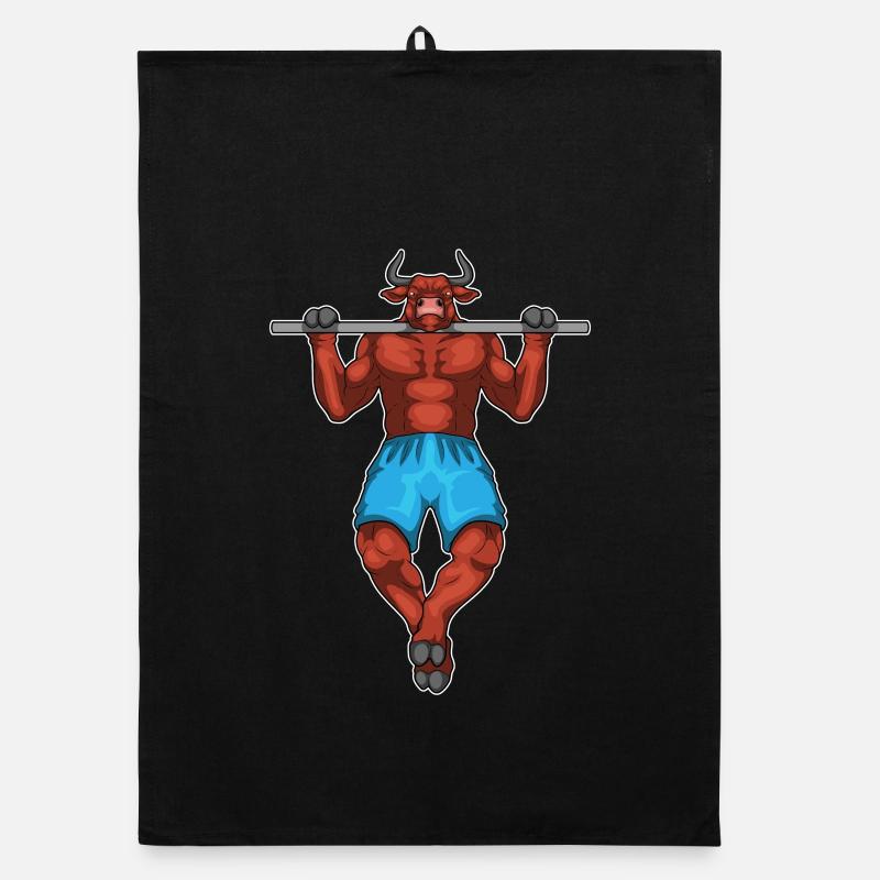 Taurus Bodybuilder Pull-Ups Musculation Torchon bio