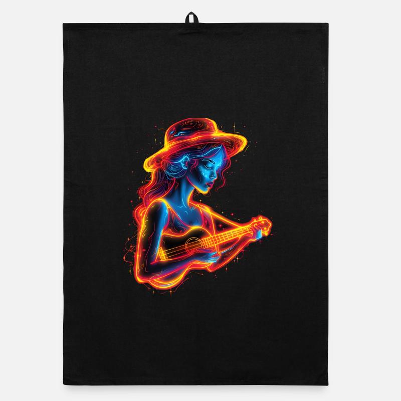 Ukulele player Steamwave Organic dish towel