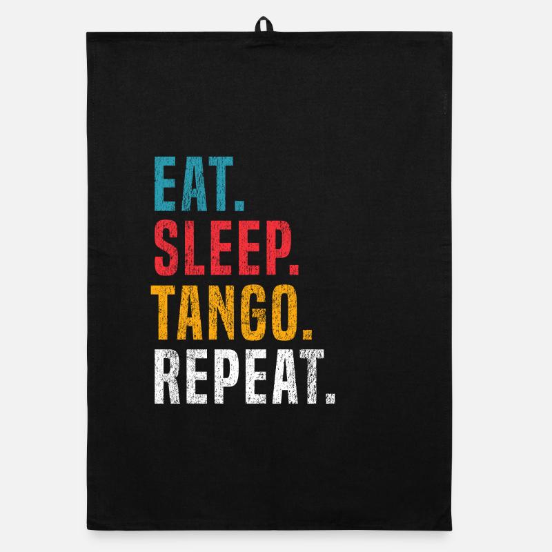 Répétition de Tango Eat Sleep pour les danseurs de Tango Argentino - Torchon bio - noir