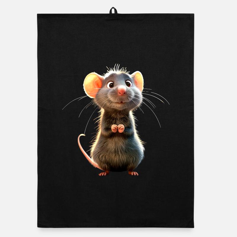 Rat, Cute Mouse, Rodents, Dwarf Mouse, Small Rats Organic dish towel