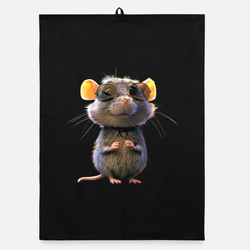 Rat, Cute Mouse, Rodents, Dwarf Mouse, Small Rats Organic dish towel