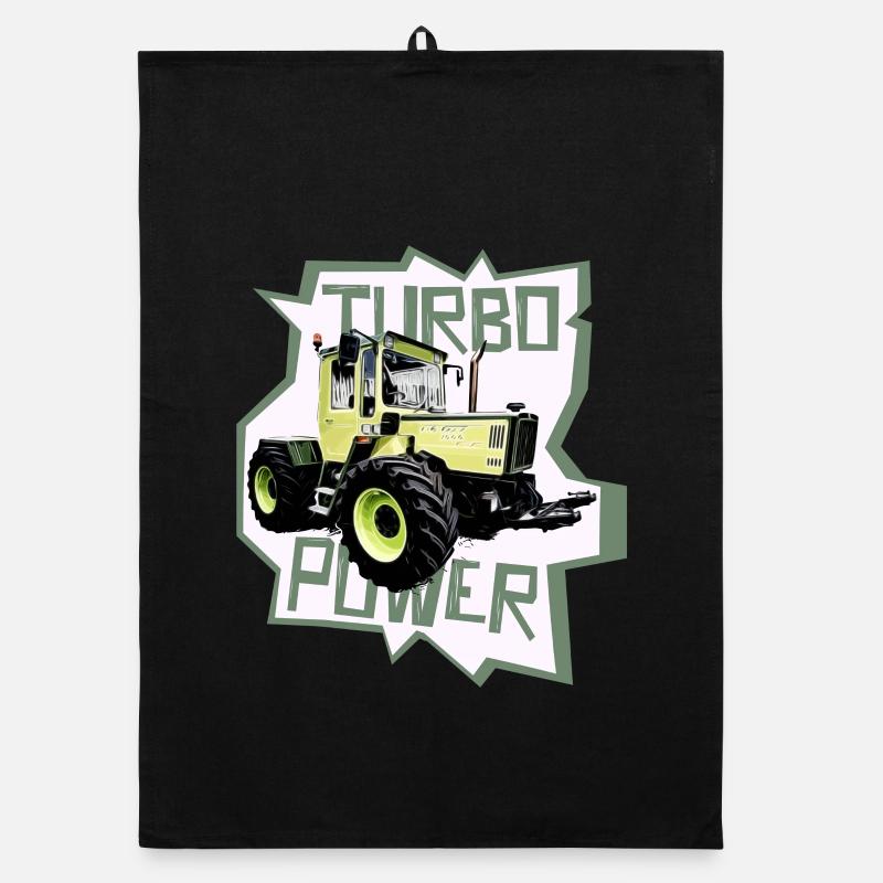 MB trac turbo power traktor - Organic Geschirrtuch - Schwarz