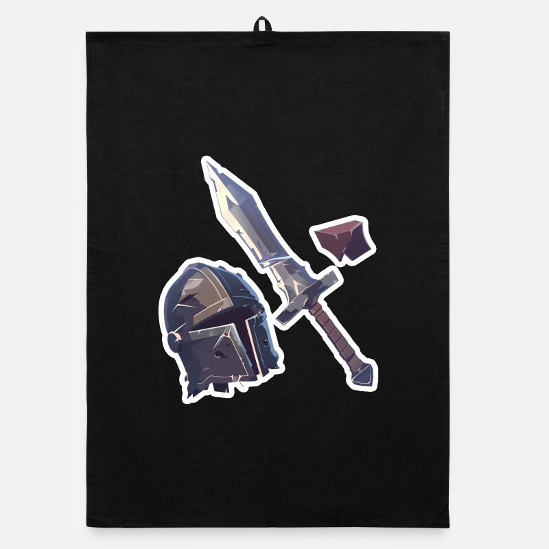 RPG Items Sword Helmet RPG Shirt Organic dish towel