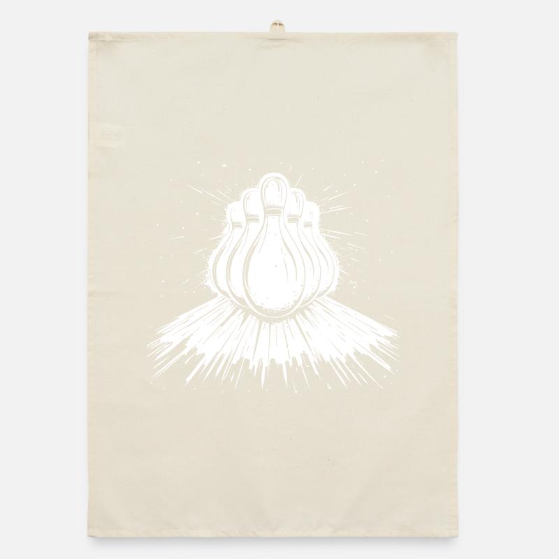 Bowling Drawing Organic dish towel