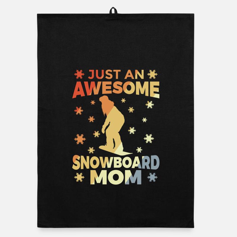 Snowboard Mutter Organic Geschirrtuch