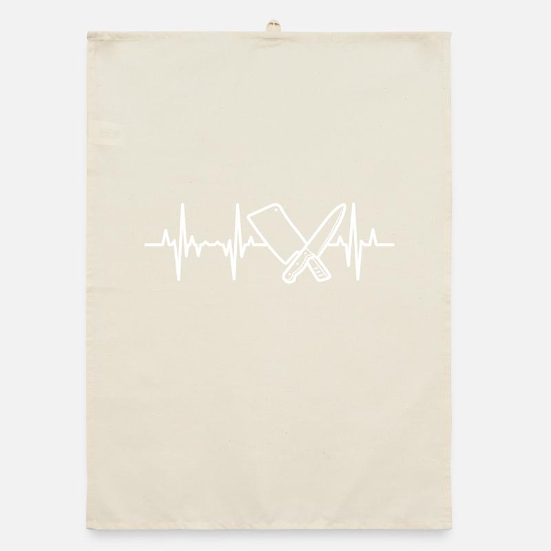 Messer Hackbeil Herzschlag Organic Geschirrtuch