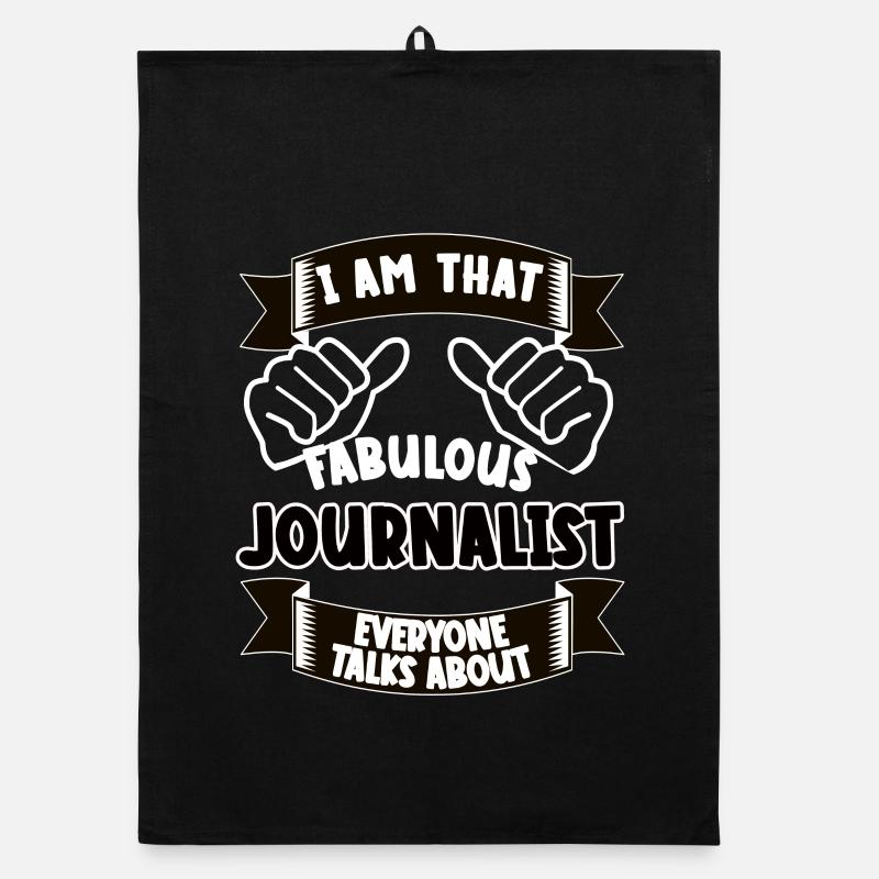 Journalist Lustiger Spruch Geschenkidee Organic Geschirrtuch