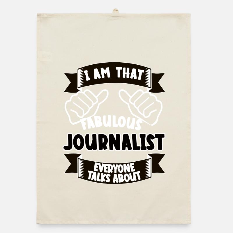 Journalist Lustiger Spruch Geschenkidee Organic Geschirrtuch