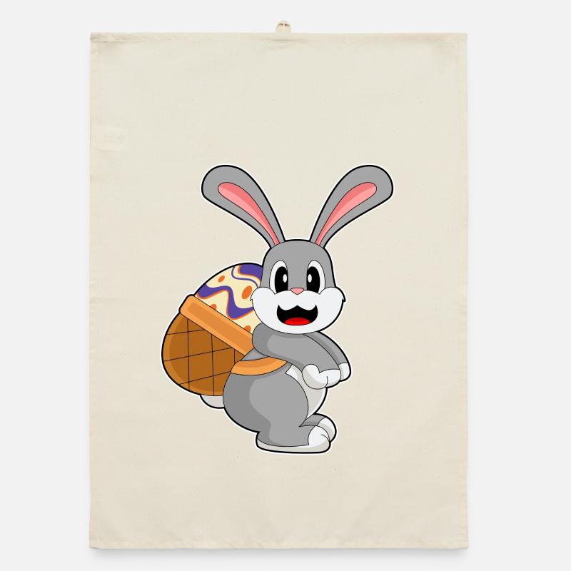 Œuf de Pâques Bunny Torchon bio