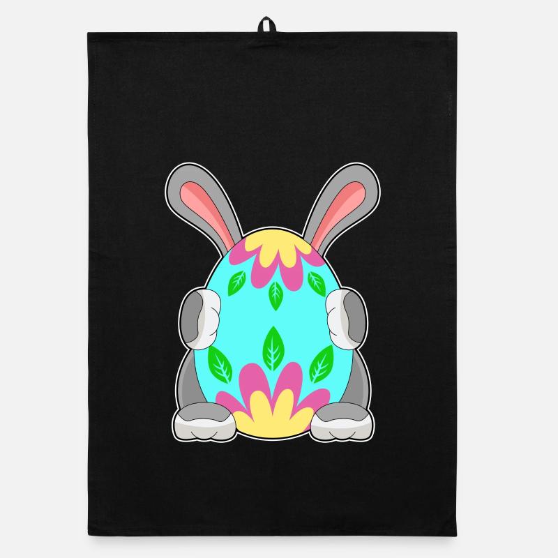 Cachette d’oeuf de Pâques lapin de Pâques Torchon bio