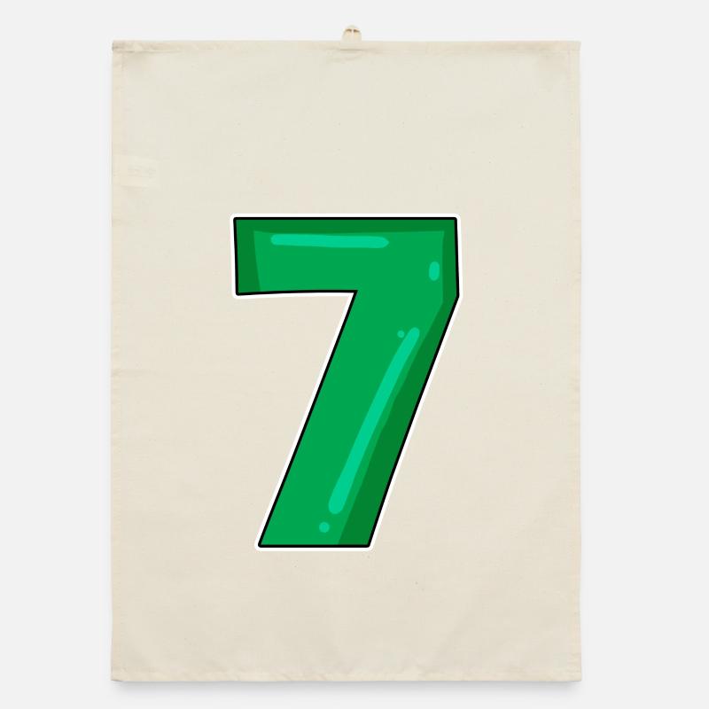7 Green Number Organic dish towel