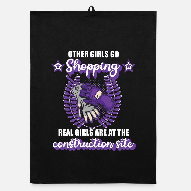 Ouvrier de la construction Couvreur Site Fille Cadeau Torchon bio
