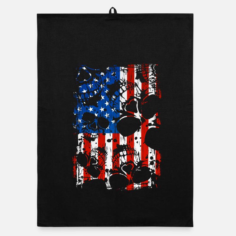 Skull USA Pride Organic Geschirrtuch