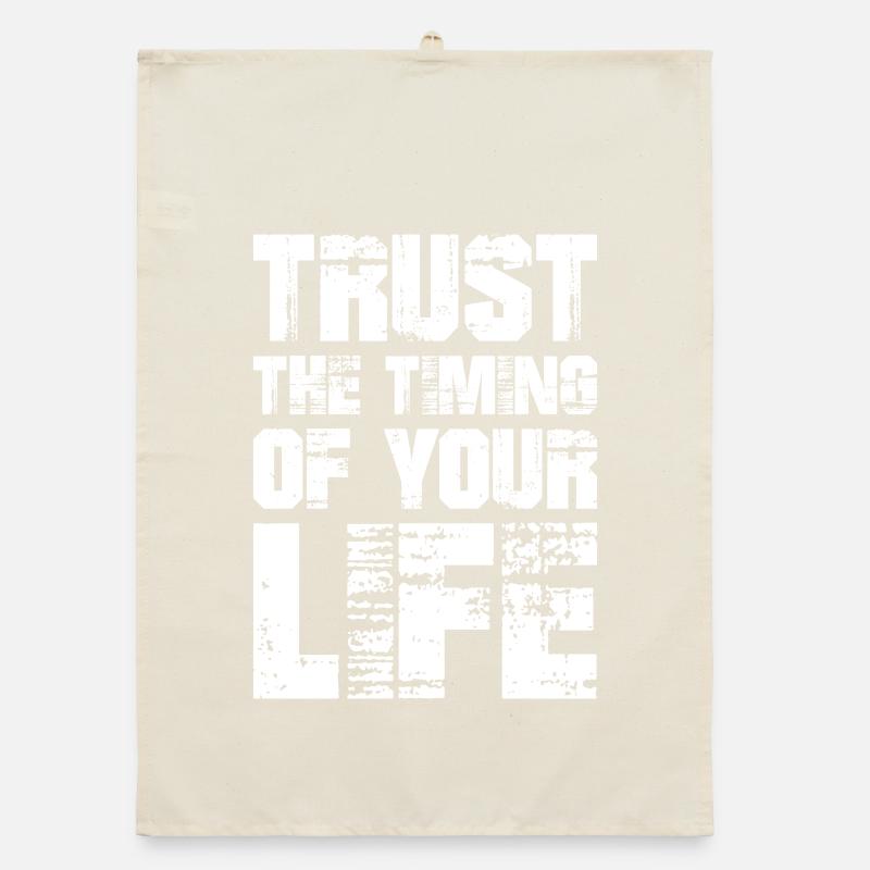 Vertraue auf das Timing deines Lebens Organic Geschirrtuch