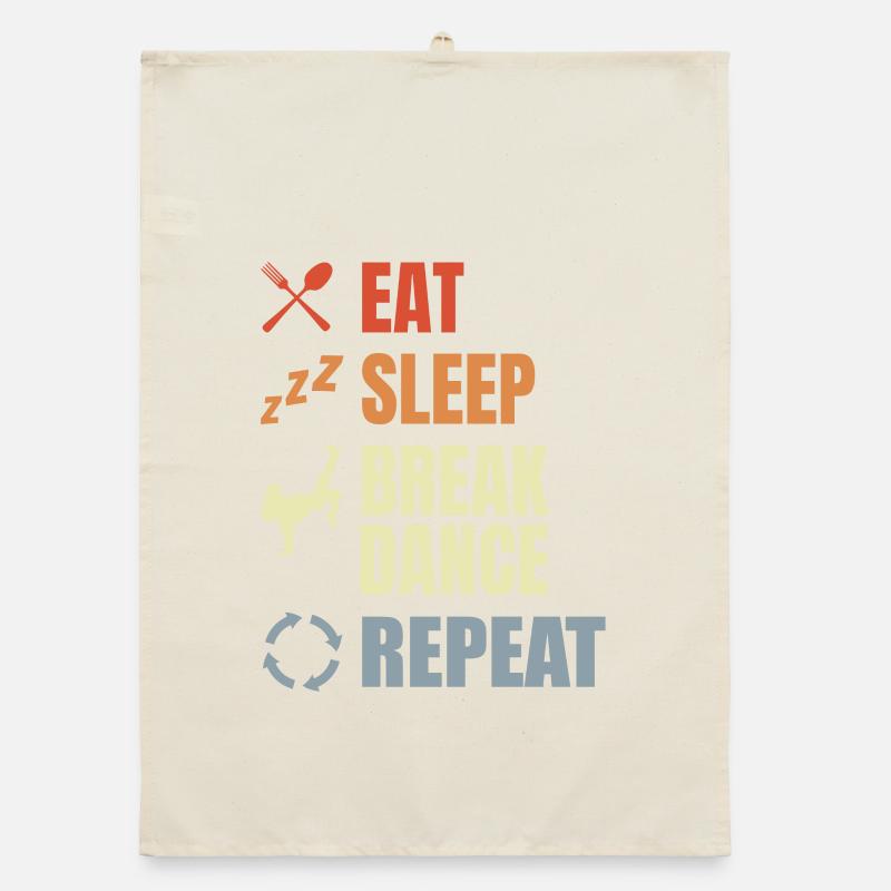 Manger Dormir Pause Danse Répéter Torchon bio