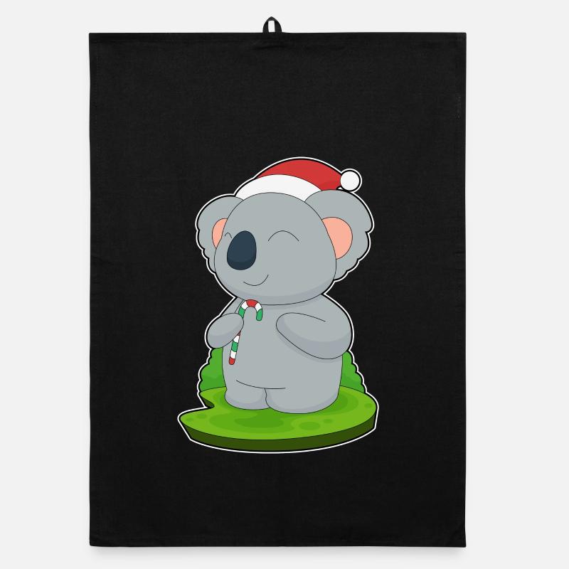 Koala Noël Candy Canne Torchon bio