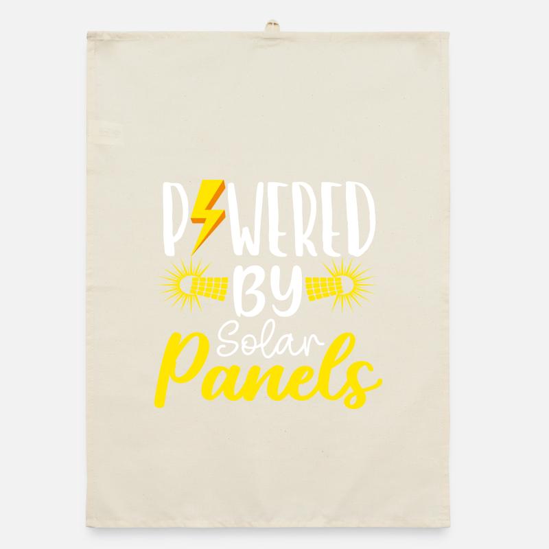 Solar Powered by Solar Panels Renewable Energy Organic dish towel
