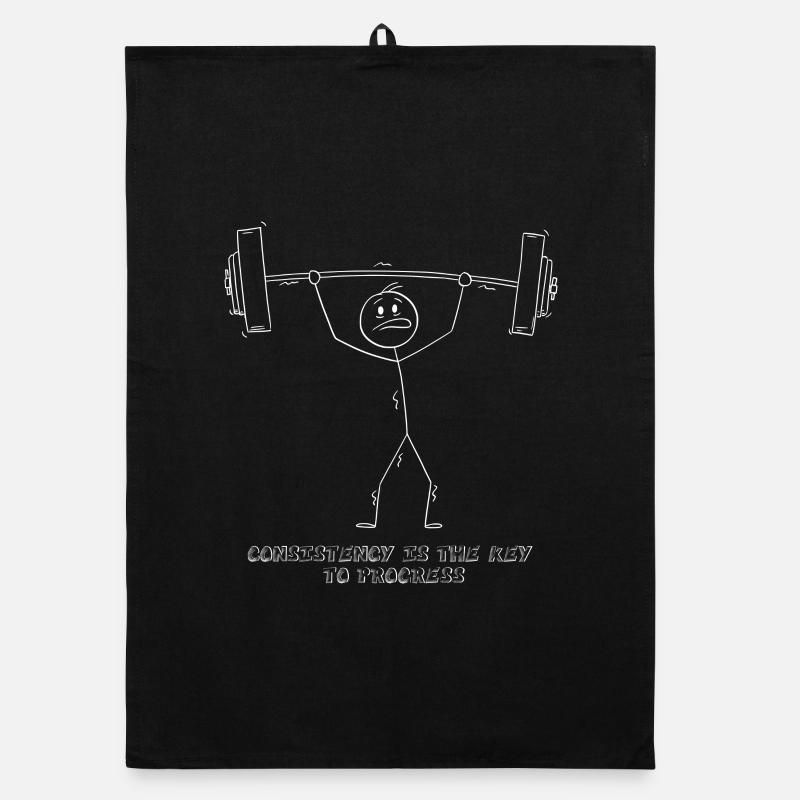 incontournable pour les passionnés de musculation - Torchon bio - noir