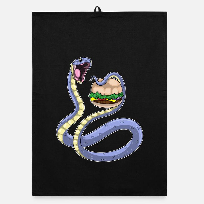 Snake Cheeseburger Organic dish towel