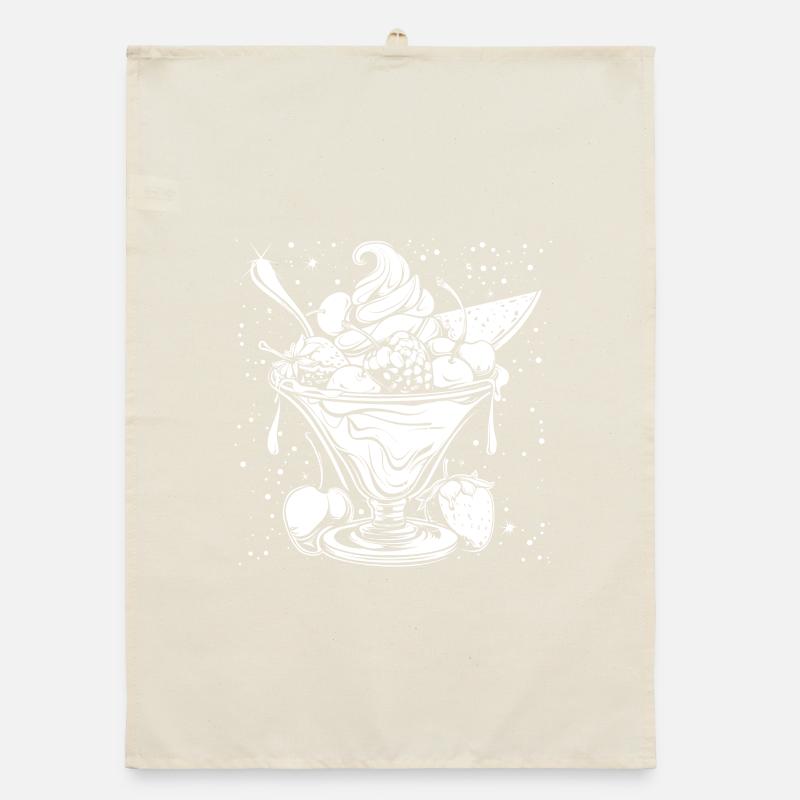 Dessin de coupe glacée Torchon bio