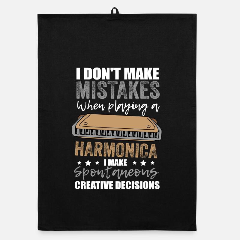 Lustige Blues Mundharmonika Harmoniker Spruch Geschenk Organic Geschirrtuch